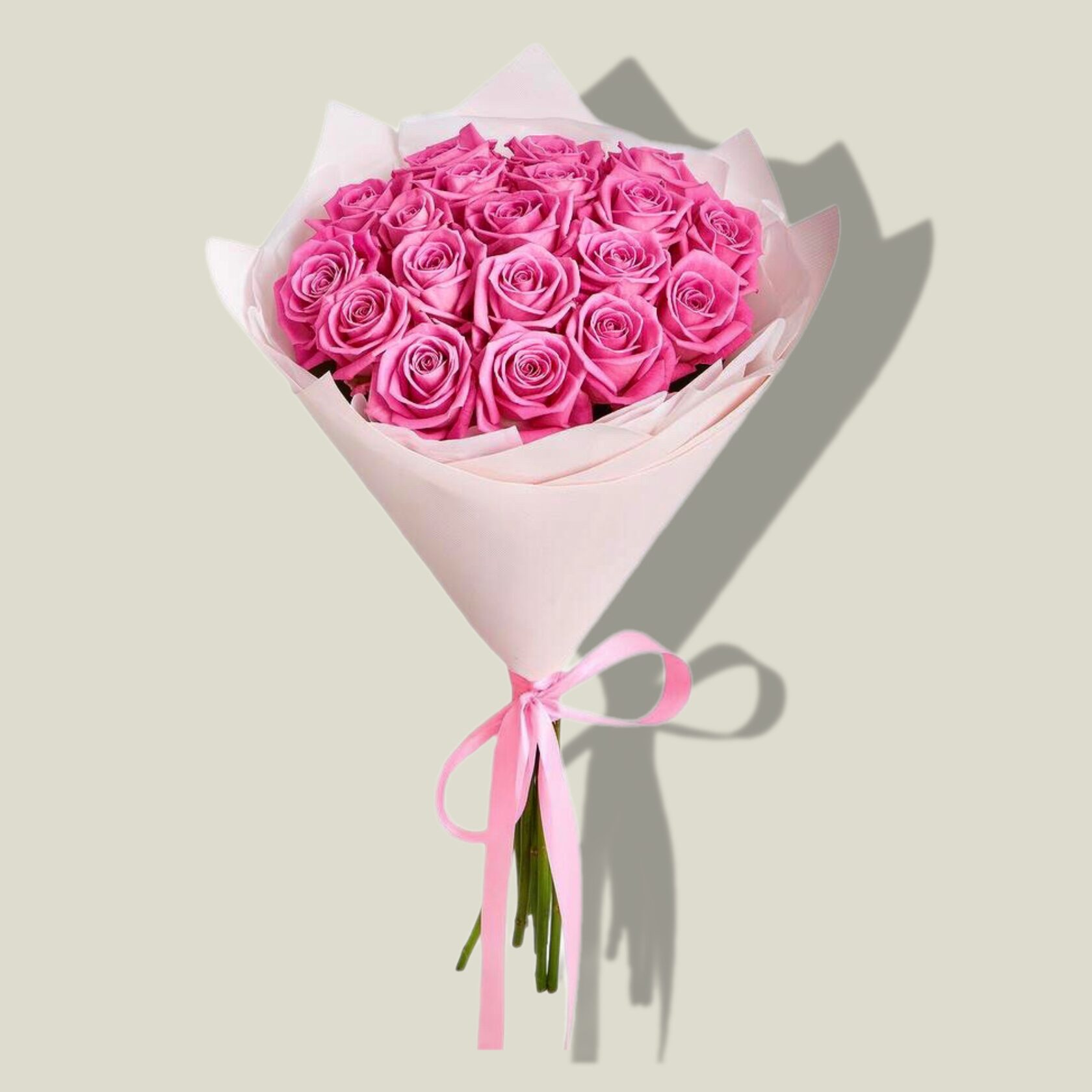 Букет из 21 розовой розы «Василина»